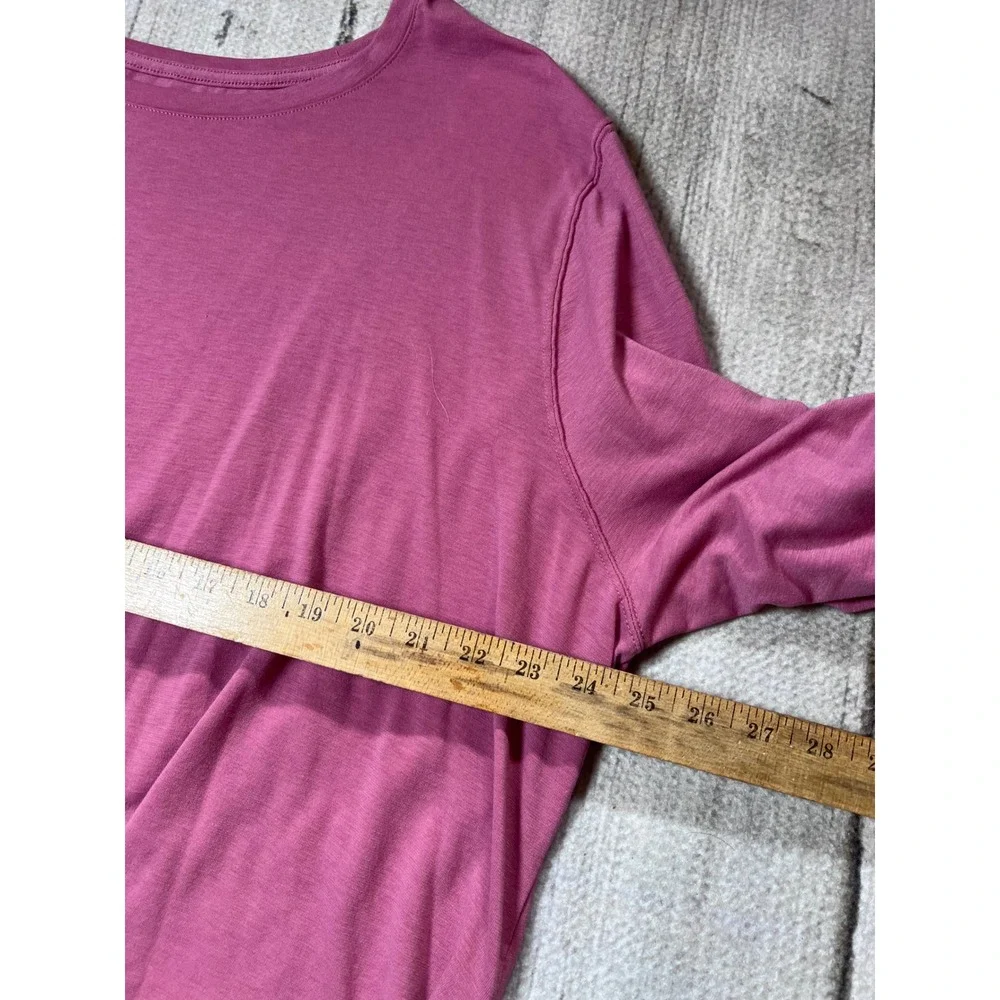 Nike Yoga Dri-FIT Top Women‎ 2X Plum Pink Athletic Minimalist Long Sleeve